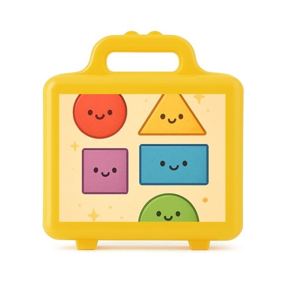 Maleta Plástica Personalizada 12x10cm Formas Geométricas