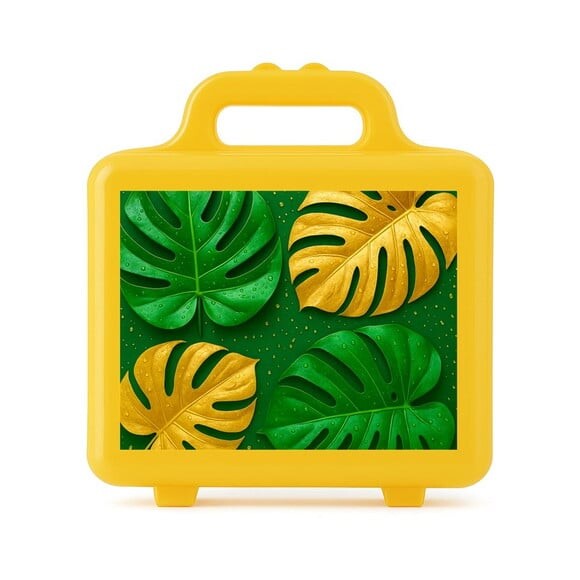 Maleta Plástica Personalizada 12x10cm Folha Costela-de-adão