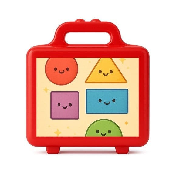 Maleta Plástica Personalizada 12x10cm Formas Geométricas