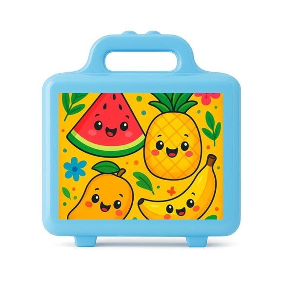 Maleta Plástica Personalizada 12x10cm Frutas Tropicais