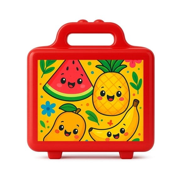 Maleta Plástica Personalizada 12x10cm Frutas Tropicais