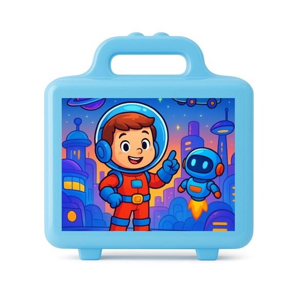 Maleta Plástica Personalizada 12x10cm Futurismo Infantil