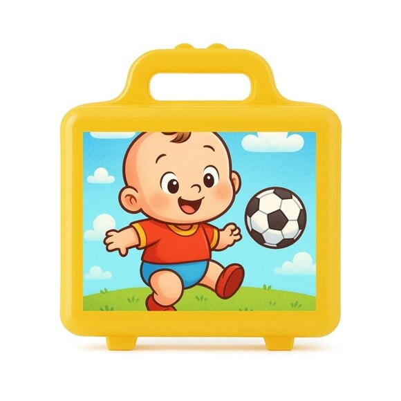 Maleta Plástica Personalizada 12x10cm Futebol Baby