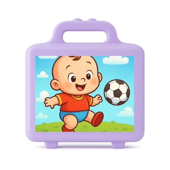 Maleta Plástica Personalizada 12x10cm Futebol Baby