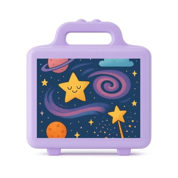 Maleta Plástica Personalizada 12x10cm Galáxia Mágica