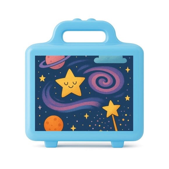 Maleta Plástica Personalizada 12x10cm Galáxia Mágica