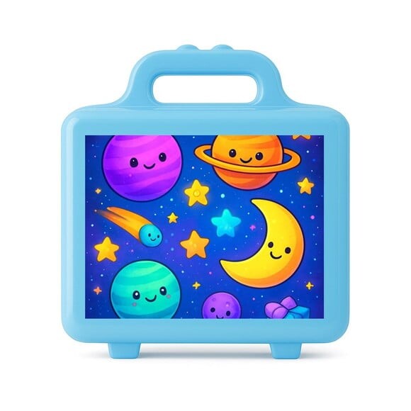 Maleta Plástica Personalizada 12x10cm Galáxia Encantada