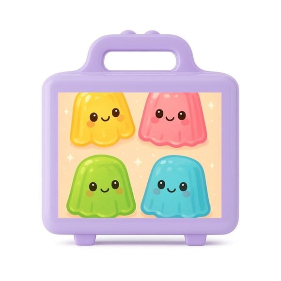 Maleta Plástica Personalizada 12x10cm Gelatinas