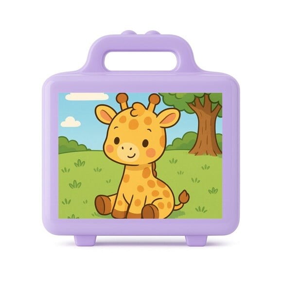 Maleta Plástica Personalizada 12x10cm Girafinha Baby