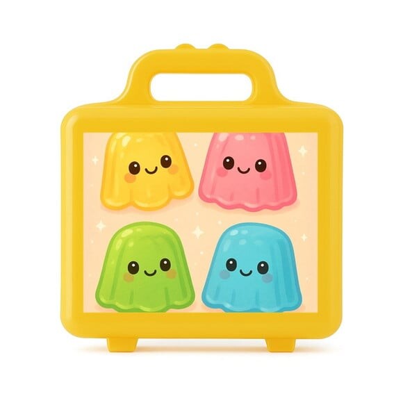 Maleta Plástica Personalizada 12x10cm Gelatinas