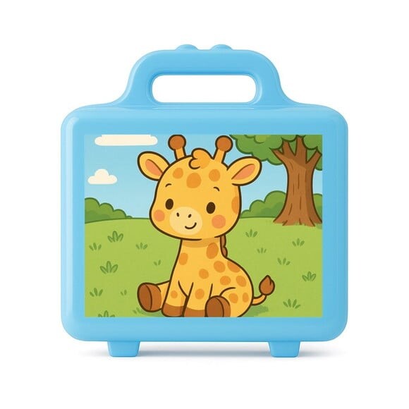 Maleta Plástica Personalizada 12x10cm Girafinha Baby