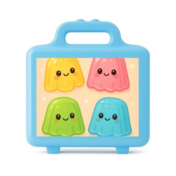 Maleta Plástica Personalizada 12x10cm Gelatinas