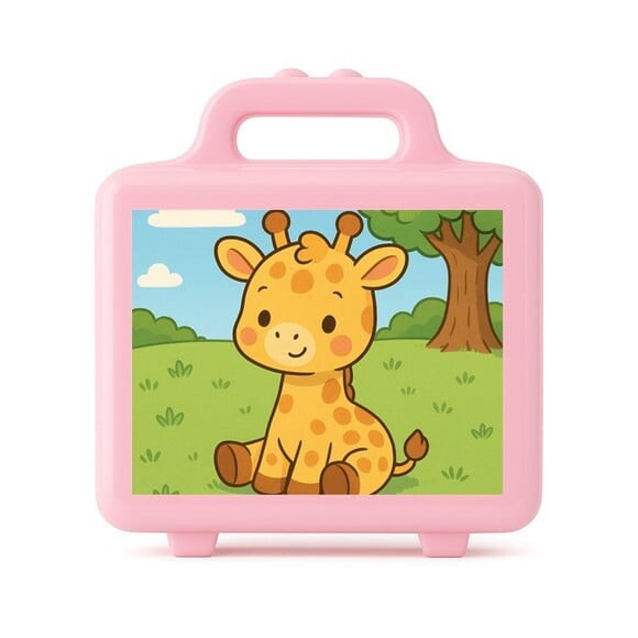 Maleta Plástica Personalizada 12x10cm Girafinha Baby