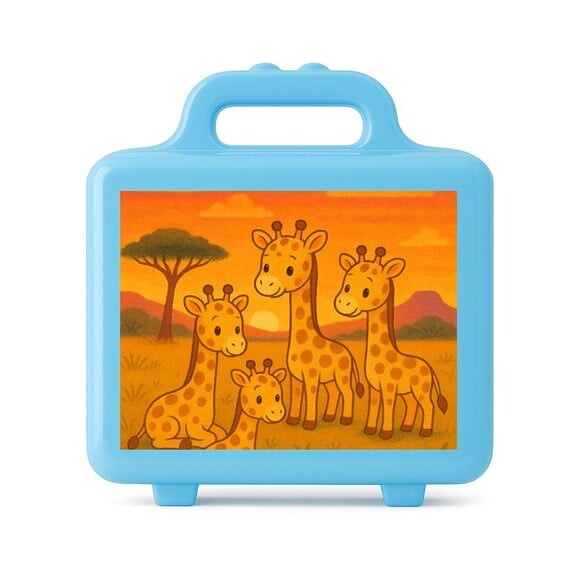 Maleta Plástica Personalizada 12x10cm Girafinhas