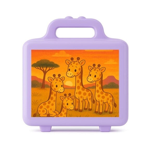 Maleta Plástica Personalizada 12x10cm Girafinhas
