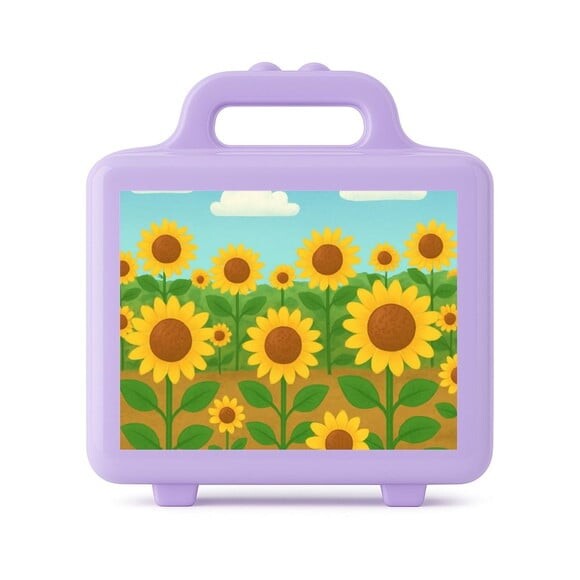 Maleta Plástica Personalizada 12x10cm Girassóis