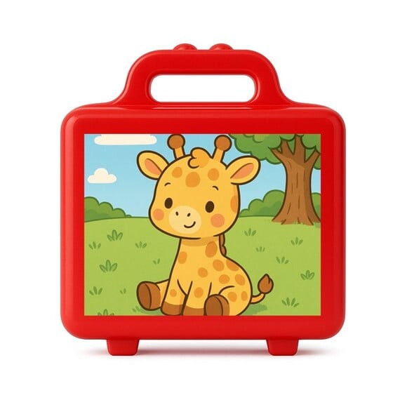 Maleta Plástica Personalizada 12x10cm Girafinha Baby