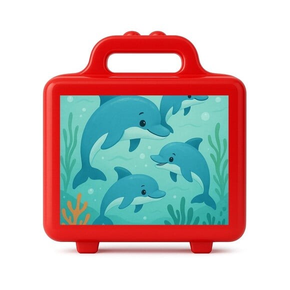 Maleta Plástica Personalizada 12x10cm Golfinhos