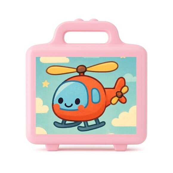 Maleta Plástica Personalizada 12x10cm Helicóptero