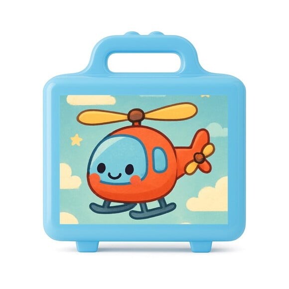 Maleta Plástica Personalizada 12x10cm Helicóptero
