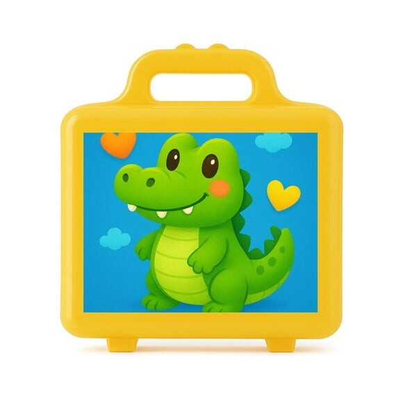 Maleta Plástica Personalizada 12x10cm Jacaré Baby