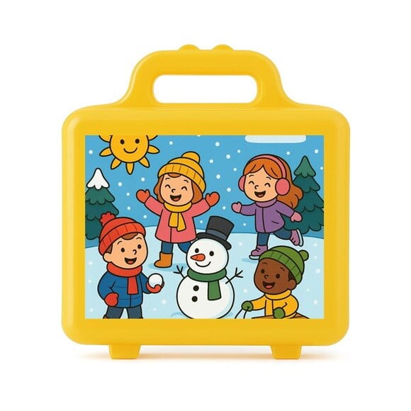 Maleta Plástica Personalizada 12x10cm Inverno Divertido