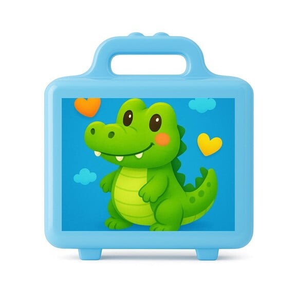 Maleta Plástica Personalizada 12x10cm Jacaré Baby