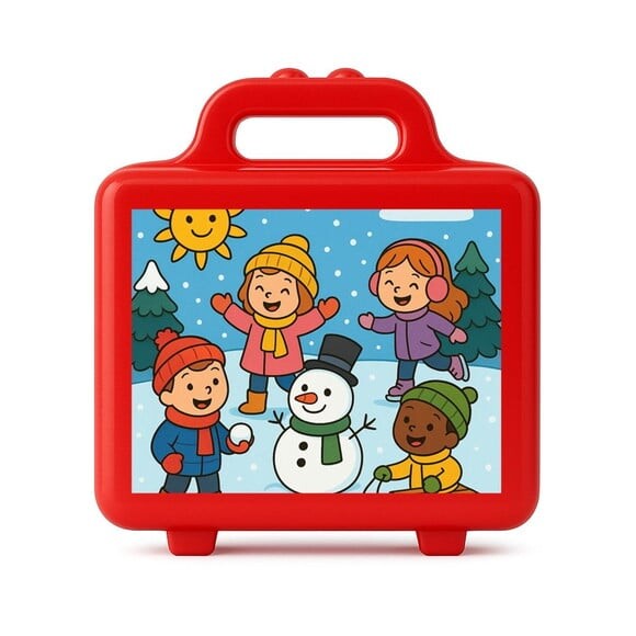 Maleta Plástica Personalizada 12x10cm Inverno Divertido