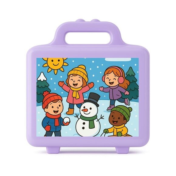Maleta Plástica Personalizada 12x10cm Inverno Divertido
