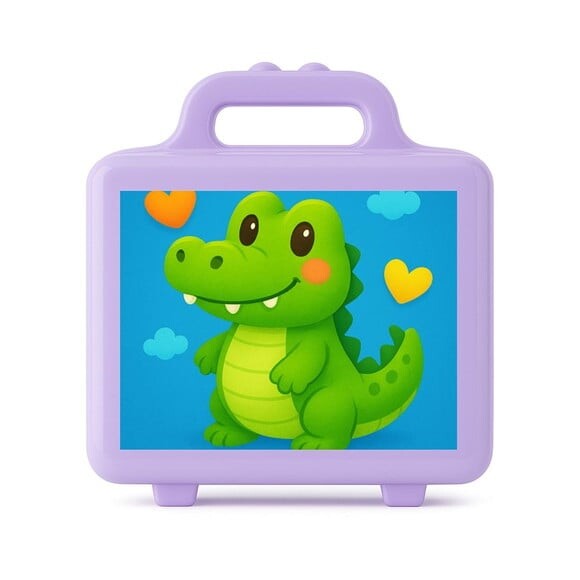 Maleta Plástica Personalizada 12x10cm Jacaré Baby
