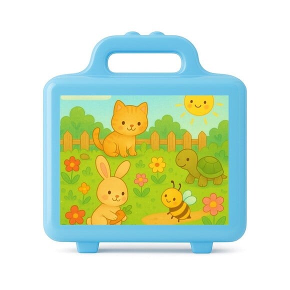 Maleta Plástica Personalizada 12x10cm Jardim dos Bichinhos