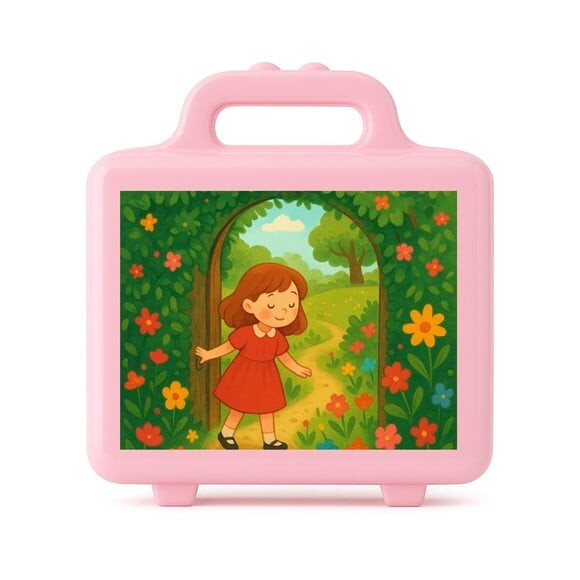 Maleta Plástica Personalizada 12x10cm Jardim Secreto
