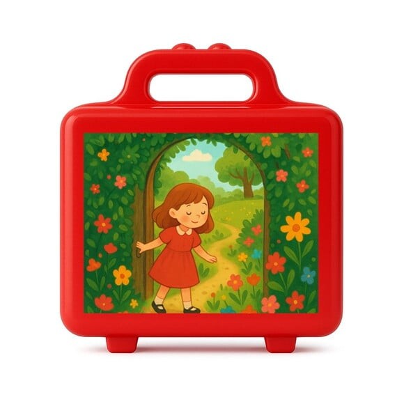 Maleta Plástica Personalizada 12x10cm Jardim Secreto