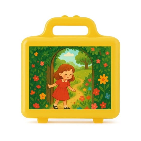 Maleta Plástica Personalizada 12x10cm Jardim Secreto