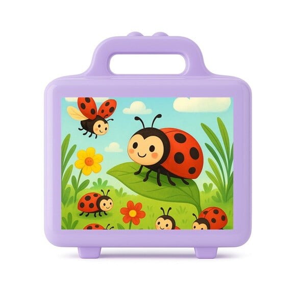 Maleta Plástica Personalizada 12x10cm Joaninhas