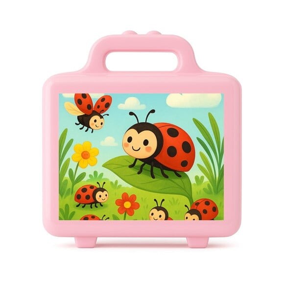 Maleta Plástica Personalizada 12x10cm Joaninhas