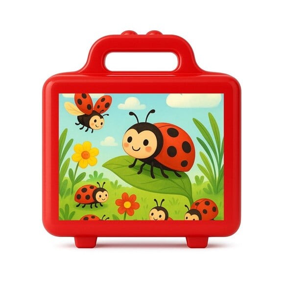 Maleta Plástica Personalizada 12x10cm Joaninhas