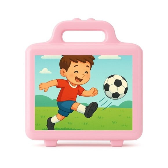 Maleta Plástica Personalizada 12x10cm Jogador de Futebol