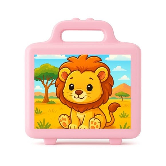Maleta Plástica Personalizada 12x10cm Leão Baby