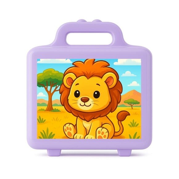 Maleta Plástica Personalizada 12x10cm Leão Baby