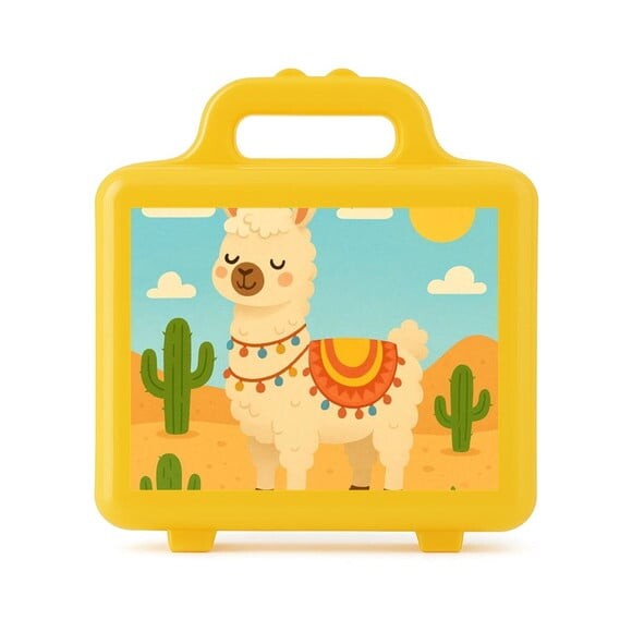 Maleta Plástica Personalizada 12x10cm Lhama