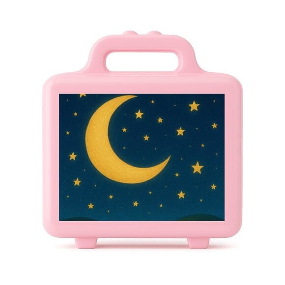 Maleta Plástica Personalizada 12x10cm Lua e Estrelas