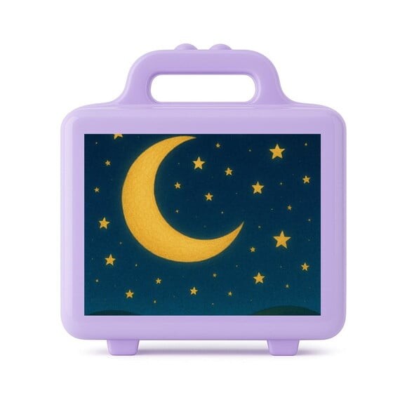 Maleta Plástica Personalizada 12x10cm Lua e Estrelas