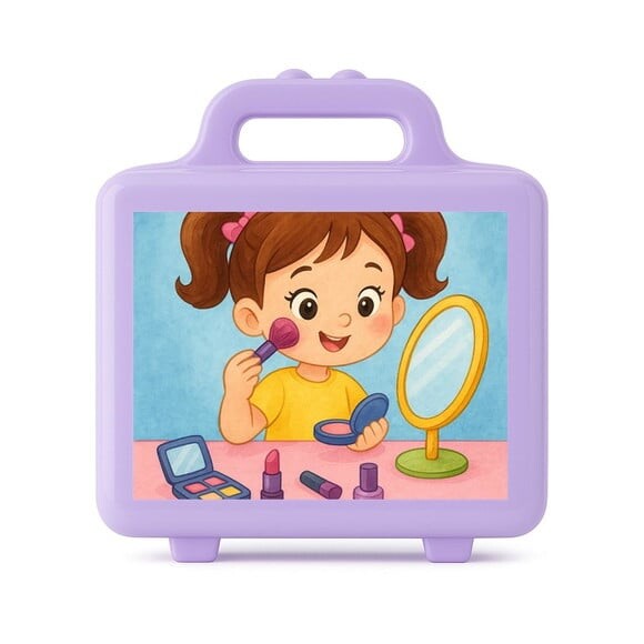 Maleta Plástica Personalizada 12x10cm Maquiagem