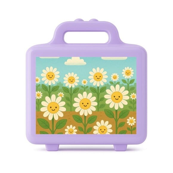 Maleta Plástica Personalizada 12x10cm Margaridas