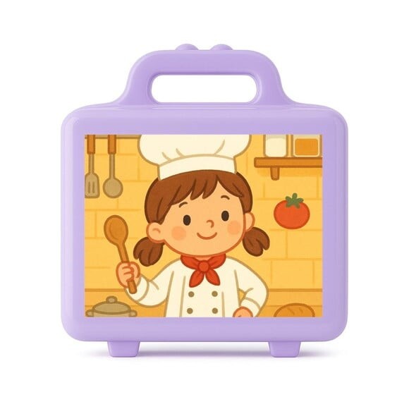 Maleta Plástica Personalizada 12x10cm Mini Chefe Menina