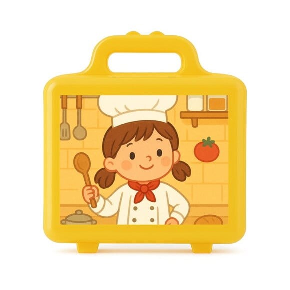 Maleta Plástica Personalizada 12x10cm Mini Chefe Menina