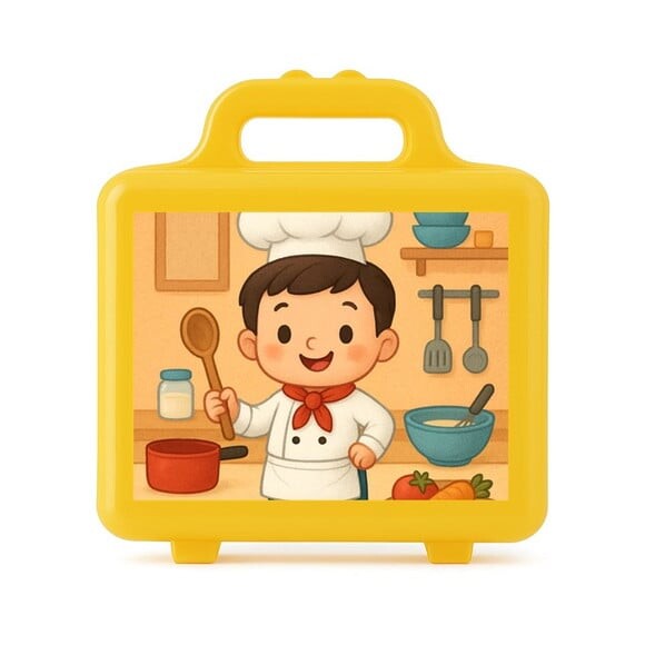 Maleta Plástica Personalizada 12x10cm Mini Chefe Menino
