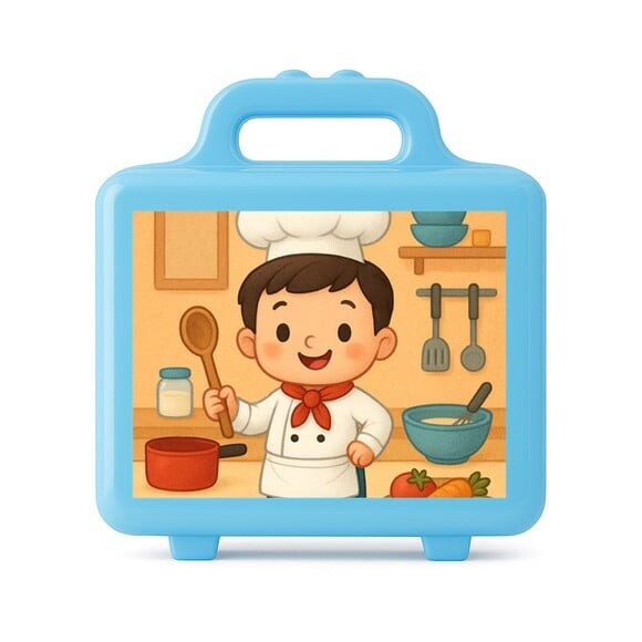 Maleta Plástica Personalizada 12x10cm Mini Chefe Menino