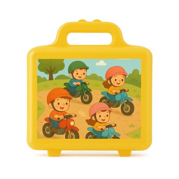 Maleta Plástica Personalizada 12x10cm Motocicletas Kids